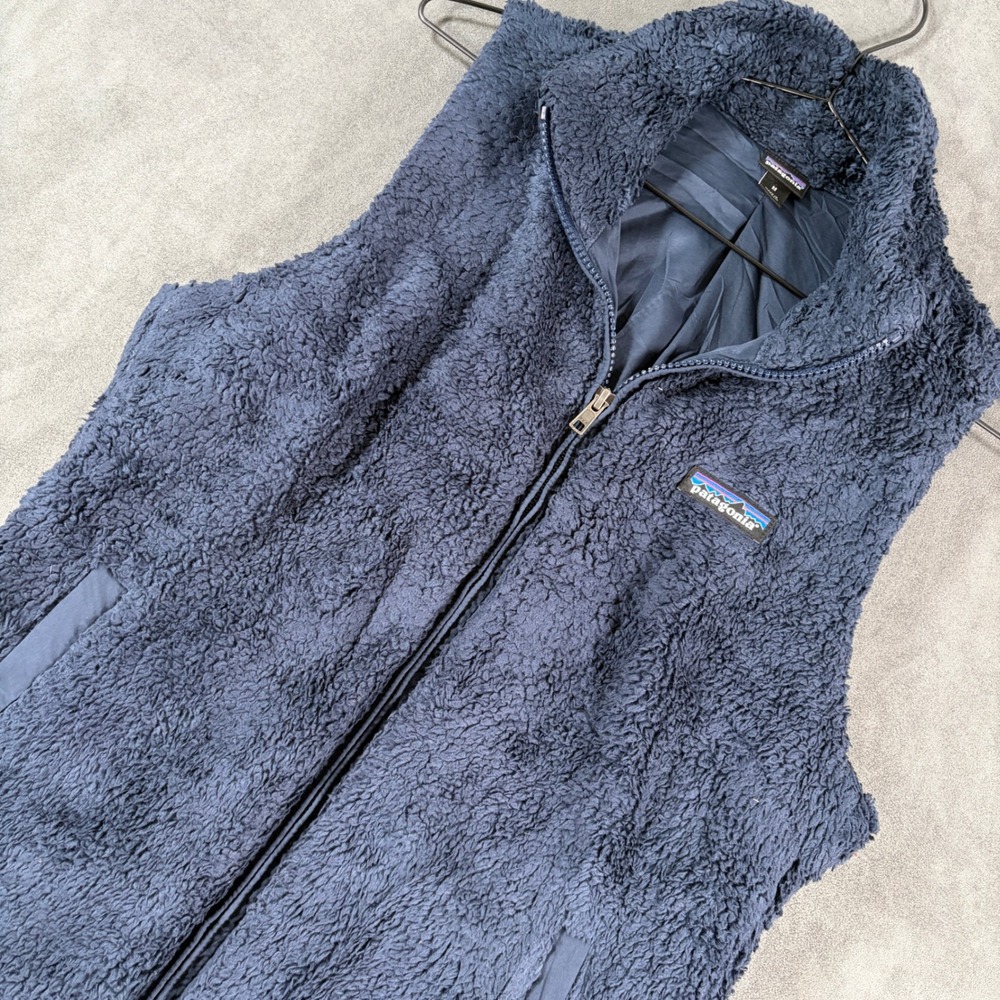 Patagonia Los Gatos Fleece Vest Navy Blue Full Zip Womens Medium STY25216FA16